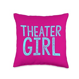 Cute Theatre Gift for Women Broadway Lovers Theater Girl Throw Pillow