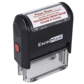 Please REMIT Balance - Self Inking Bill Collection Stamp in Red Ink