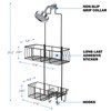 Epicano Shower Caddy Hanging, Anti-Swing Over Head Shower Caddy Rustproof