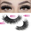 Mink Lashes Fluffy 20mm Faux Mink Lashes Cat Eye Big