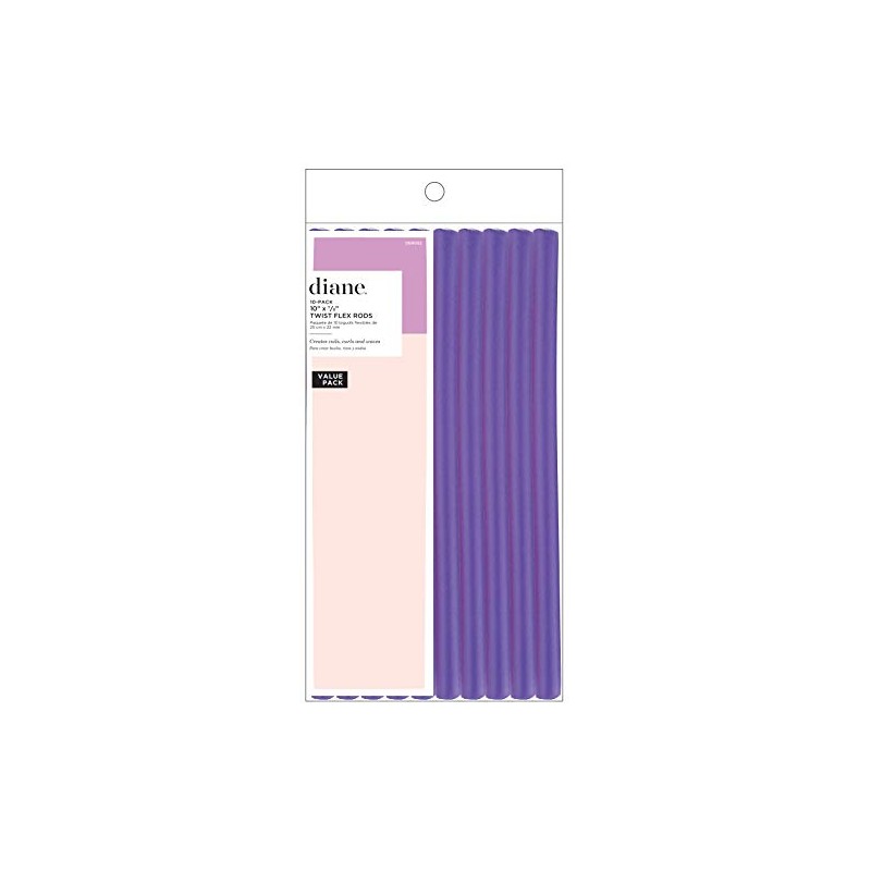 Diane DER002 Twist-flex Rods, Purple, 7/8 Inch 10 Pack