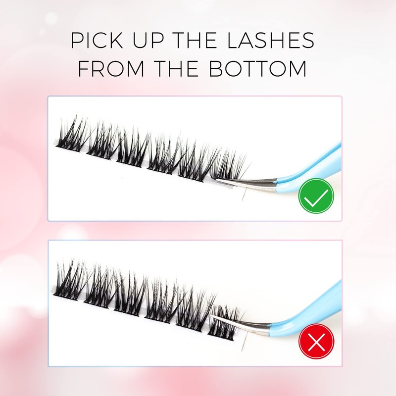 LANKIZ Lash Clusters 72 Pcs DIY Lash Extensions Individual Lashes