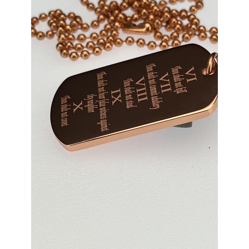 Generic 10 Ten Commandments double sided PRAYER RELIGION SOLID COPPER