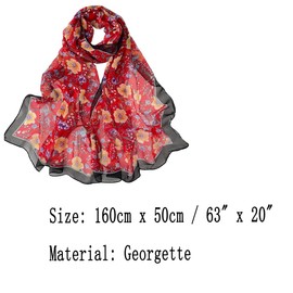 FAIRYGATE Ladies Scarf Chiffon Women Neck Scarfs Soft Headwrap Girls Headscarf Sheer Wrap Women's Scarves Wraps 160 x 50 cm Suitabe for Any Special Occasion Shawl Shawls for Weddings B7009