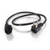 C2G Power Cord, Flat Plug Extension Cord, 18 AWG, Black,