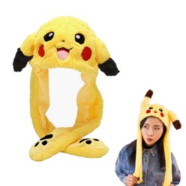 YeahBoom Movable Ear Rabbit Hat, Rabbit Hat, Plush Bunny Ears, Rabbit Hat with Movable Ears, Funny Hat for Adults Children, for Christmas Party, Fancy Dress, Cosplay