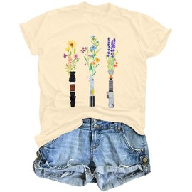 Magical Planet Shirt Women Science Fiction Lover Shirt Galaxy Cartoon Tshirt Family Vacation Tee Tops