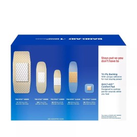 Band-Aid Brand Adhesive Bandages Family Variety Pack, Sheer & Clear Flexible !!!