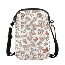 Otter Crossbody Bag Sea Animals Gift Sea Otter Gifts Animal Otter Lovers Gifts Otter Pendant Handbag Otter Girls Gifts (Otter fish cb CA)