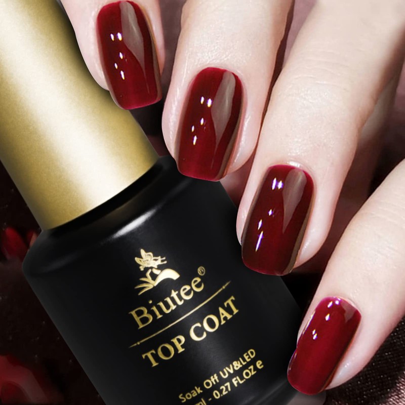 Biutee Base Coat Topcoat, 0.3 fl oz (8 ml), Set