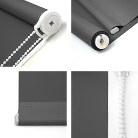 NUTRO CHILL Blackout Roller Shade, Window Shades Blackout with Thermal Insulated, UV Protection Fabric Window Shades for Home and Office, Easy to Install