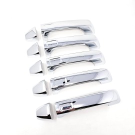 PS-AUTO Fit 2006-2010 HUMMER H3 Set Kit Chrome Door Handle Trim Bezel Cover Cap Molding