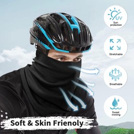 Awumbuk Neckerchief Men & Women Pack of 6 Multifunctional Scarf Unisex Seamless Bandanas Tube Scarf Men's Windproof Neck Warmer Motorcycle Loop Scarf Men for Outdoor Work Cycling Running, Uniform