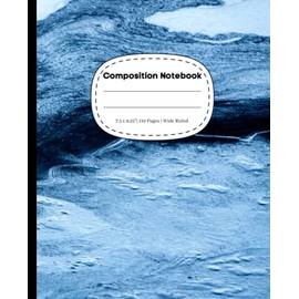 Icy Blue Composition Notebook: Standard Composition Notebook | 110 pages, 7.5 x 9.25"| Vintage