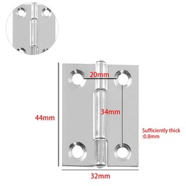 4Pcs Door Hinges,2inch Stainless Steel Folding Hinges,Heavy Duty Door Hinge,for Gate,Window,Drawer