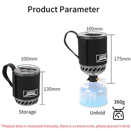 Solohike Camping Cooking System Jet Boil Stove - Jet Boiler Camping Stove Kit, Backpacking and Camping Stove System