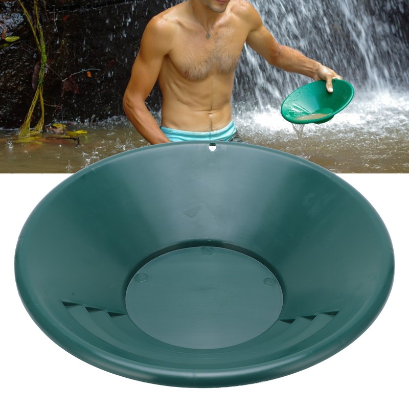 350mm Gold Panning Pan Round Sifting Classifier Manual Gold Washing