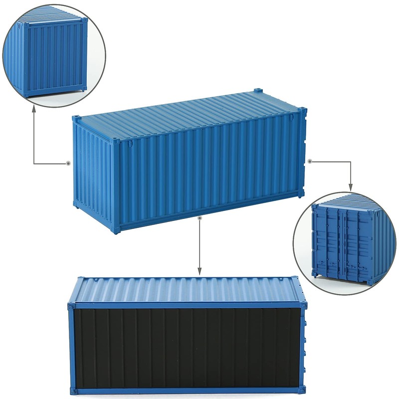 8pcs Mixed Different 20ft Freight Container HO Scale Model Train
