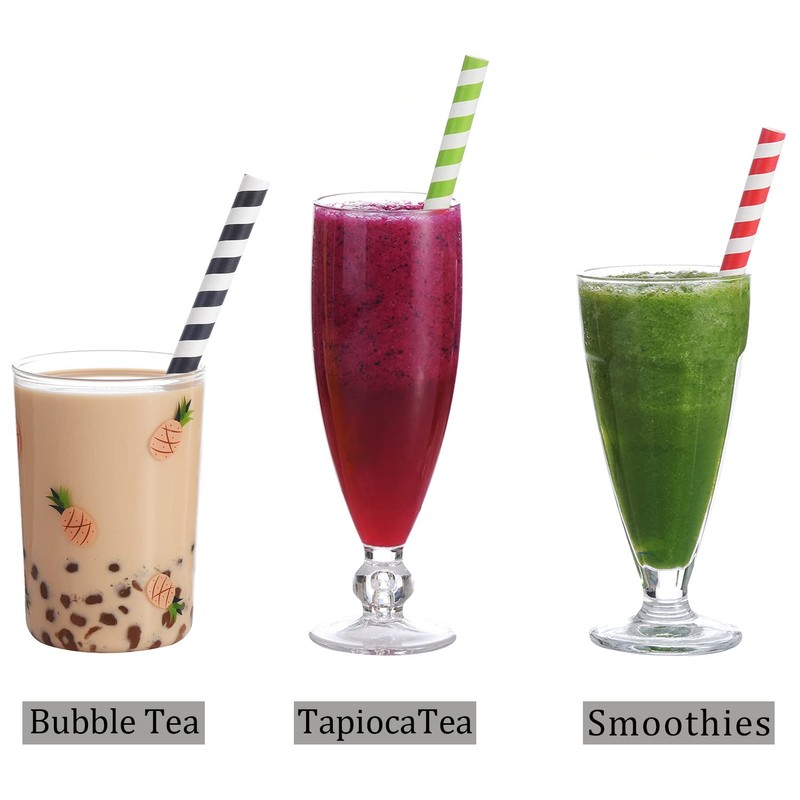 ALINK Paper Boba Straws, 4-Layer Heavy Duty, 12mm Extra Wide