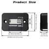 NInE-ROnG Tach Operating Hour Counter Digital LCD Inductive Tachometer RPM