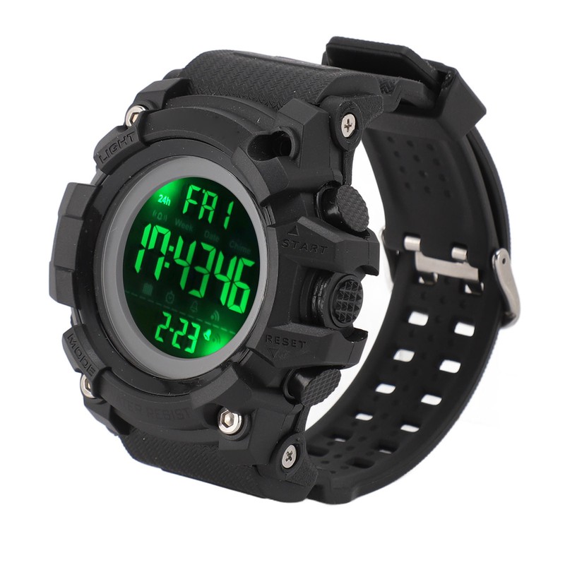 Digital Sports Watch 50m Waterproof Alarm Clock Electronic Watch with
