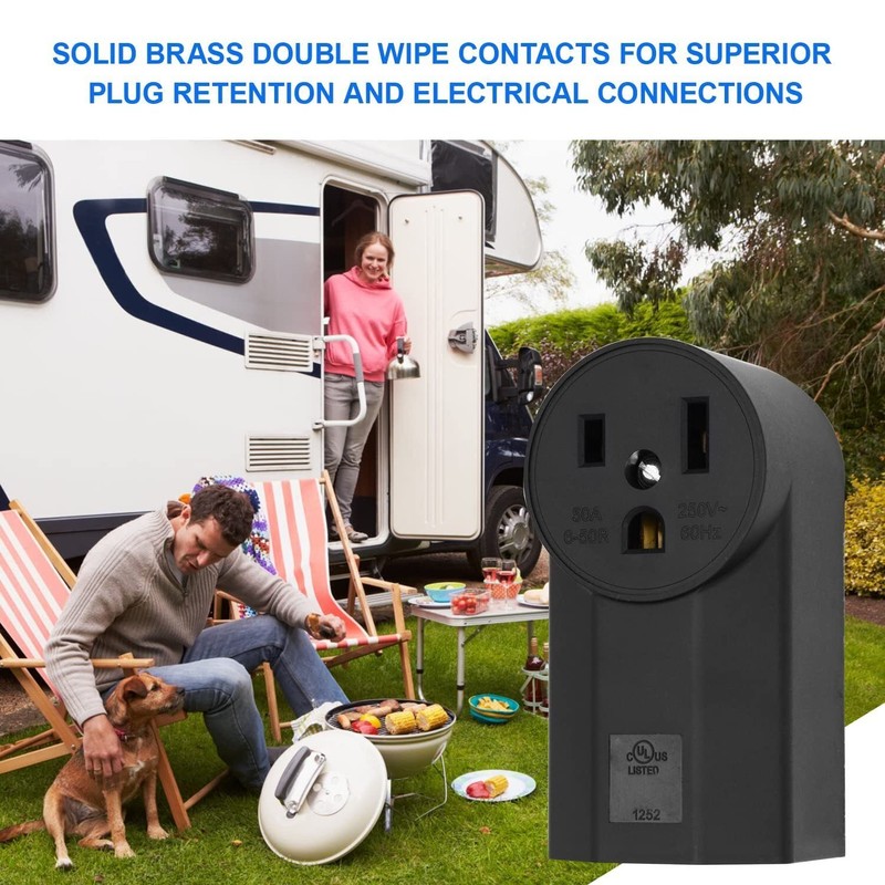 Micmi NEMA 6-50R Receptacle 2-Pole 3-Wire Surface Mount Power Receptacle