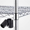 Figame Wire Shelf Clips, 50 Pack Black Wire Shelf Locking