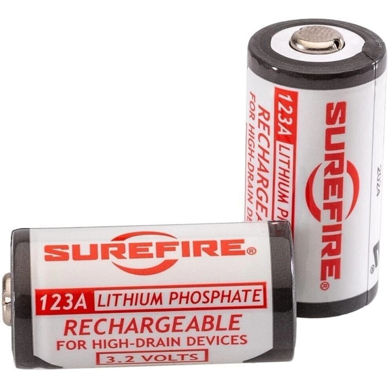 SureFire Rechargeable 123A Batteries (x2) and Charger SFLFP123-KIT