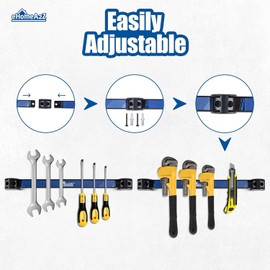 EHOMEA2Z Magnetic Tool Holder (4 Pack) Heavy-Duty Rack, 18 Inch, Wall Mounted, Garage & Shop Organizer, Gifts for Men