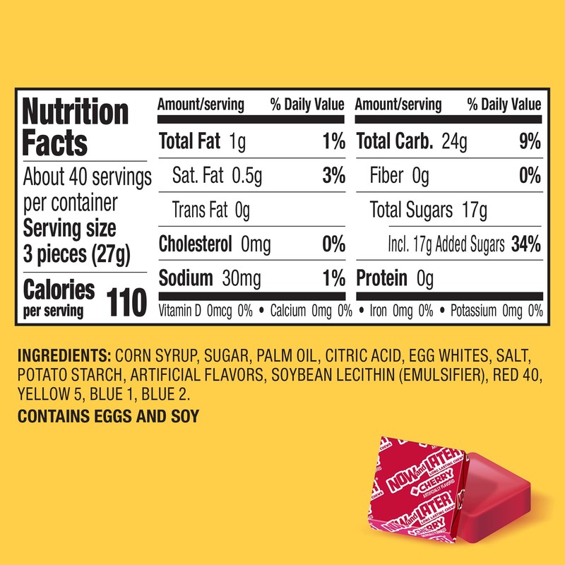 Now and Later Giant Chewy Original Mix Candy, Mixed Fruit