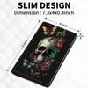 BEOTIWAD Checkbook Cover Butterfly Skull Flower Pattern Premium Leather Check