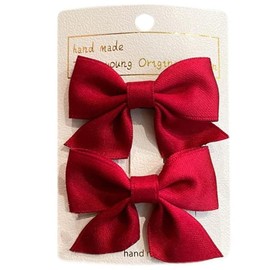 1 Pair Bow Hair Clips Hair Clips Hair Bows Girls Non-Slip Crocodile Hair Clips Hair Accessories Fashion Girls Hair Accessories Women Christmas Wedding Birthday (Red)