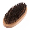 Cepillo Barba Cerdas Naturales Jabalí, Mango Madera Estilo Militar Portátil