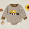 XIXIMAON Infant Baby Boy Autumn Rompers Farm Tractor Embroidery Long