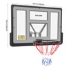 DYRABREST Wall Mounted Basketball Hoop, Heavy-Duty Backboard with Spring Rim