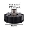 FOGWOWO IBC Adapter S60X6 IBC Tank Accessories 1/2 Inch Coarse