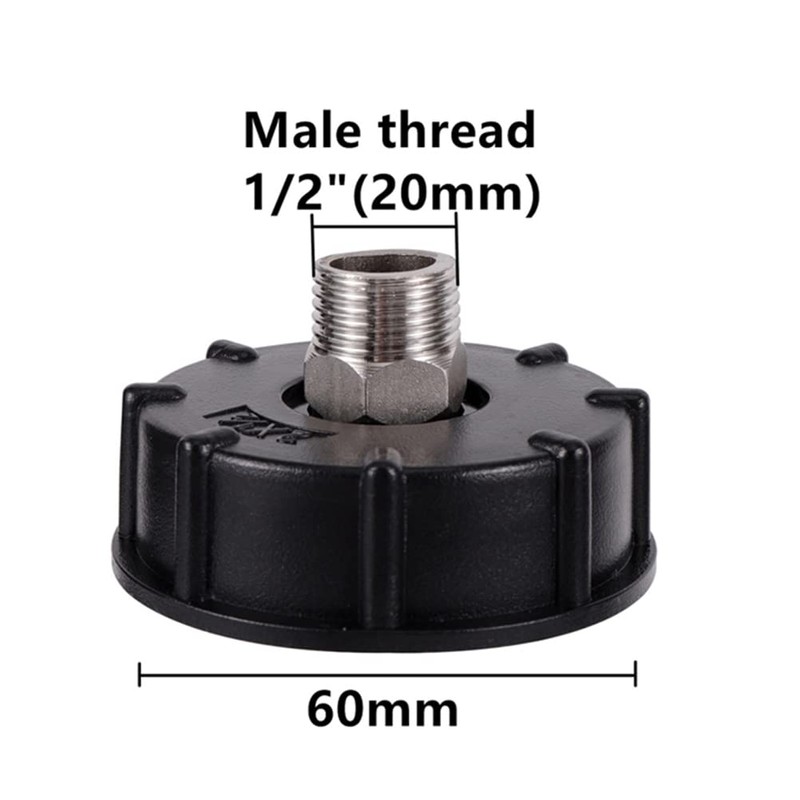 FOGWOWO IBC Adapter S60X6 IBC Tank Accessories 1/2 Inch Coarse