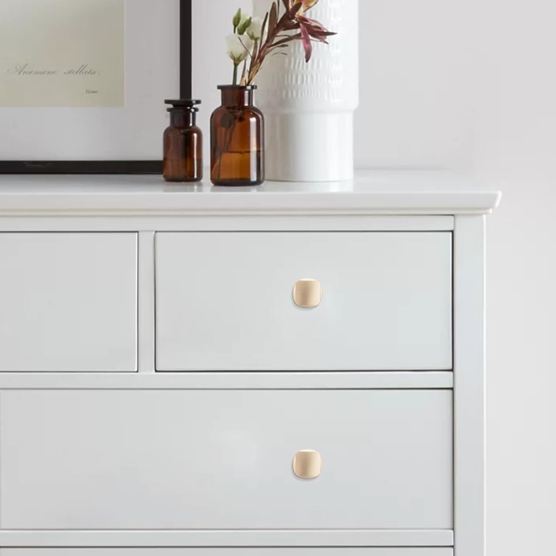 BUKOBYHE 10 Pack Kitchen Cabinet Handles Champagne Bronze Cabinet Zinc