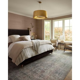 Loloi Chris Loves Julia Jules Collection JUL-08 Emerald/Antique Ivory 2'-6'' x 7'-6'', .13" Pile Height, Runner Rug