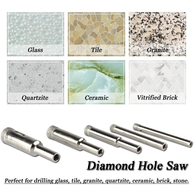 Preamer 10x 3/16" / 5mm Diamond Coated Glass Marble Hole