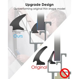 Upgrade RV Window Seal - 0.5 x 0.275inch Waterproof Rv Rubber Seal Strip, Car Window Glass Edge Weather Stripping, Windshield Locking Gasket for Camper Marine Boat Truck, 40FT