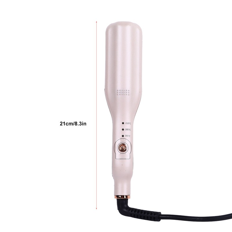 Flat Curling Iron 45W Pink Negative Ion Hair Crimper Waver