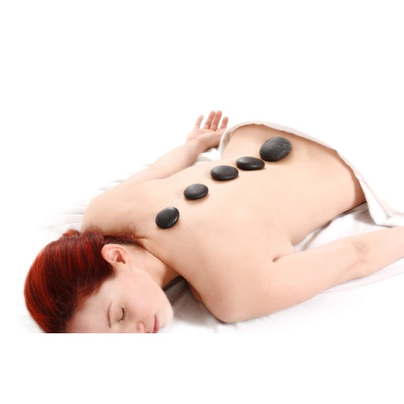 Windfulogo 4Pcs Professional Massage Stones Set Natural Lava Basalt Rock