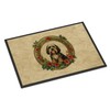 Caroline's Treasures DAC2439MAT Tibetan Terrier Christmas Flowers Doormat Front Door