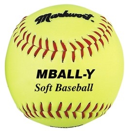 Markwort Soft 9-Inch Baseball, Yellow (Dozen)