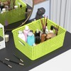 Rocketmyth Plastic Woven Storage Basket, Colorful Storage Basket Plastic, 4