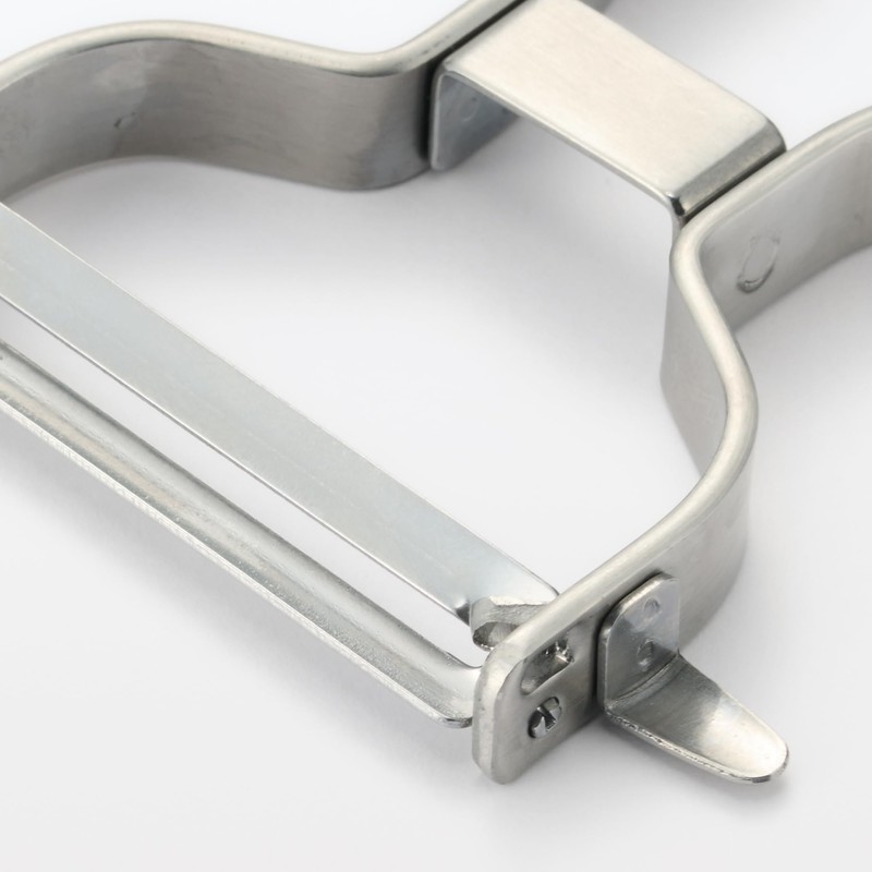 MUJI 12829003 Stainless Steel Leather Pull, Silver, Width 3.0 x