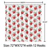 MEHOFOND 72x72inch Strawberry Shower Curtain Cute Bath Curtains for Bathroom