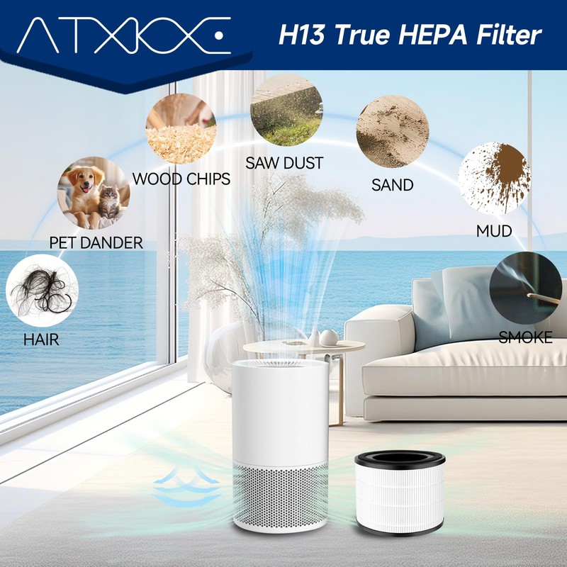 ATXKXE 2 Pack AP-S0610L Air Filter Replacement Fit for Mooka