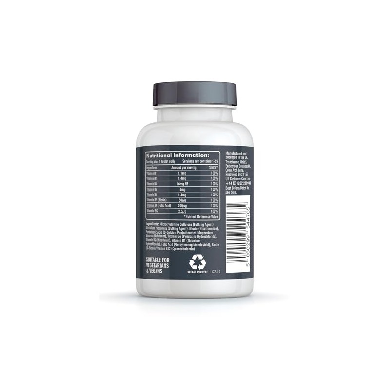Transforme Vitamin B Complex High Strength 365 Tablets, Full Year